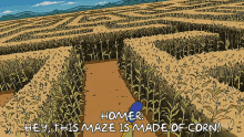 This Maze Is Made Of Corn GIF - Marge Simpson Homer Simpson The Simpsons GIFs