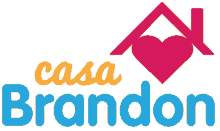 casa brandon home heart logo house
