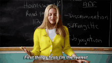 First Things First Im The Realest Clueless GIF - First Things First Im The Realest Clueless Cher Horowitz GIFs