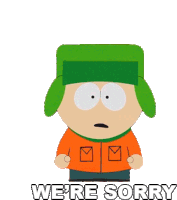Were Sorry Kyle Broflovski Sticker - Were Sorry Kyle Broflovski South Park Stickers