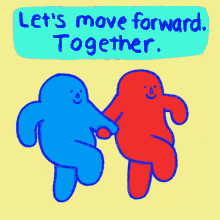 Lets Move Forward Together Blue And Red GIF - Lets Move Forward Together Blue And Red Democrat GIFs