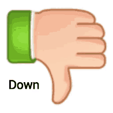 thumb down emoji do not like