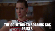 Glee Brittany Pierce GIF - Glee Brittany Pierce The Solution To Soaring Gas Prices GIFs
