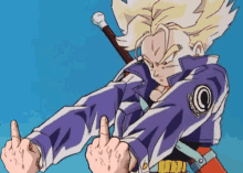 Dragonball Fuck Off GIF - Dragonball Fuck Off Middle Finger GIFs