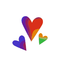 hearts love rainbow pride pride month