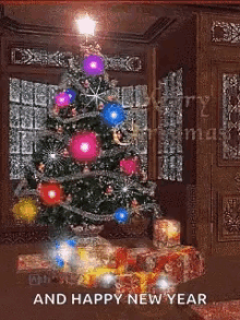 merry christmas christmas tree greetings