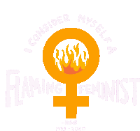 Flaming Feminist Feminist Sticker - Flaming Feminist Feminist Feminism Stickers