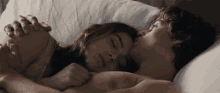 Couple Snuggle In Bed GIF - Couple Snuggle In Bed GIFs