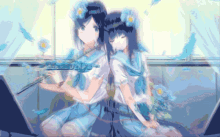 rinyeki flute anime flowers