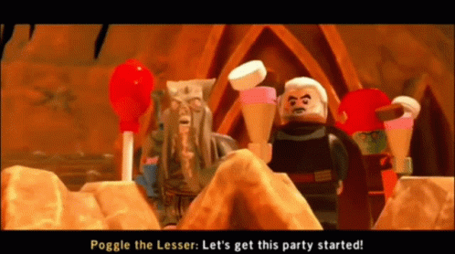 Lego Star Wars Poggle The Lesser GIF - Star Wars Poggle Lesser Lets Get This Party Started - Descubre & Comparte GIFs