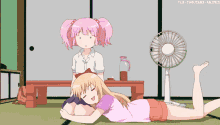clingy girl anime anime hug lap