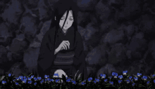 Yukimura Sawa Sawa GIF - Yukimura Sawa Sawa Pick Up Flowers GIFs