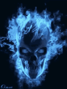 Skull Flaming Skull GIF - Skull Flaming Skull Blue Skull GIFs
