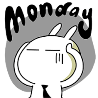 ไม่ Monday Sticker - ไม่ Monday วันจันทร์ Stickers
