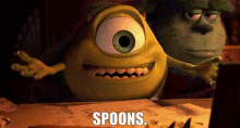Monsters Inc Sully GIF - Monsters Inc Sully Spoons GIFs