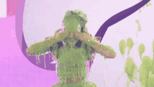 slime slimed i can see cant see green