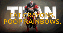 Eat Crayons Poop Rainbow GIF - Eat Crayons Poop Rainbow Titan GIFs