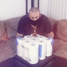 Happy Birthday Quarantine GIF - Happy Birthday Quarantine In Toilet Paper GIFs