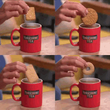 tea dunk mug brew biscuit