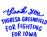 Iowa Theresa Greenfield Sticker - Iowa Theresa Greenfield Greenfield Stickers