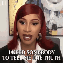 I Need Somebody To Tell Me The Truth Cardi B GIF - I Need Somebody To Tell Me The Truth Cardi B Elle GIFs
