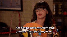 What Just Happened GIF - New Girl Zooey Deschanel Jessica Day GIFs