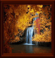 mountains waterfall