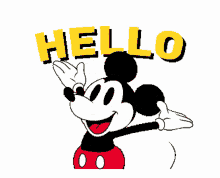 Hello Mickey Mouse GIF - Hello Mickey Mouse Smiling GIFs