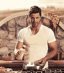hunk mr muscle funny cooking handsome