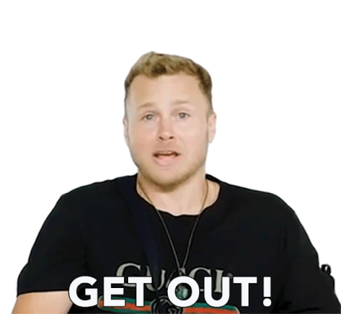 Get Out Go Away Sticker - Get Out Out Go Away Stickers