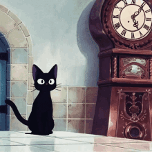 Waiting For You Clock GIF - Waiting For You Clock Black Cat GIFs