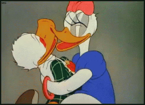 Donald Duck Kiss GIF.