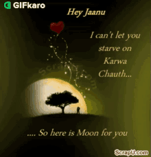 i cant let you starve on karwa chauth gifkaro here is the moon for you take this moon festival i cant let you starve on karwa chauth gifkaro here is the moon for you take this moon festival