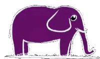 Downsign Purple Elephant Sticker - Downsign Purple Elephant Animal Stickers