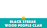 Navamojis Black Streak Wood People Clan Sticker - Navamojis Black Streak Wood People Clan Stickers