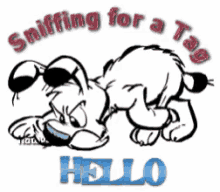 Dog Hello GIF - Dog Hello Sniffing For A Tag GIFs