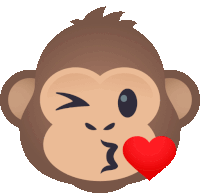 Monkey Blow Kiss Joypixels Sticker - Monkey Blow Kiss Monkey Joypixels Stickers