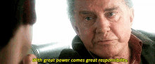 With Great Power Comes Great Responsibility GIF - Spiderman Uncle Ben Power GIFs