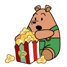 Popcorn Popping Popcorn GIF - Popcorn Popping Popcorn Popcorn Bear GIFs