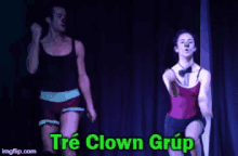 tre clown grup dance reindeer tre clown