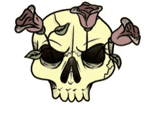 Skull Rose GIF - Skull Rose Skeleton GIFs