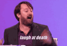 Laugh At Death David Mitchell GIF - Laugh At Death David Mitchell Would I Lie To You GIFs