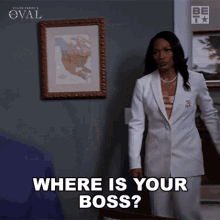 Where Is Your Boss Victoria Franklin GIF - Where Is Your Boss Victoria Franklin The Oval GIFs