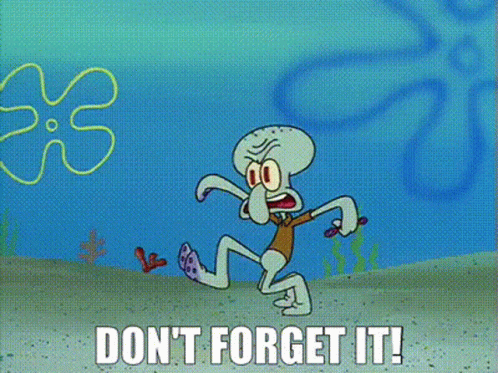 Dont Forget GIF - Dont Forget Spongebob GIFs
