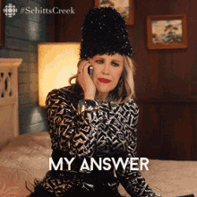 My Answer Is A Yes A Clangorous Vociferous Yes Catherine Ohara GIF - My Answer Is A Yes A Clangorous Vociferous Yes Catherine Ohara Moira GIFs