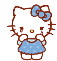Crying Hello Kitty Sad Hello Kitty Sticker - Crying Hello Kitty Sad Hello Kitty Hello Kitty Stickers