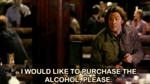 I Would Like To Buy The Alcohol Please GIF - Supernatural Alcohol Spn GIFs
