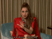 They Only Want To Talk About Work. GIF - Lady Gaga You Have To Stop Stop GIFs