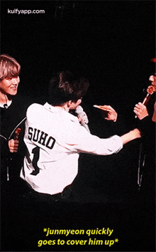 Suho*junmyeon Quicklygoes To Cover Him Up*.Gif GIF - Suho*junmyeon Quicklygoes To Cover Him Up* Person Human GIFs