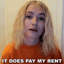 It Does Pay My Rent Mimi GIF - It Does Pay My Rent Mimi Michaela Lintrup GIFs